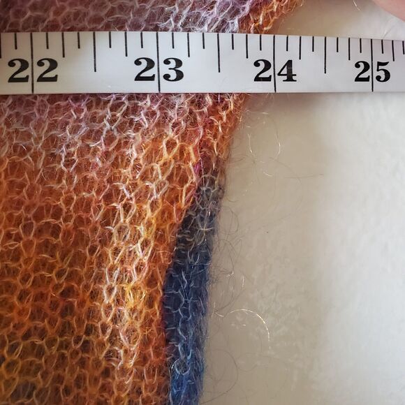 ASTR The Lable Womens XS Oversize Rainbow Sweater Mohair Wool Nylon Open Knit - Picture 7 of 8